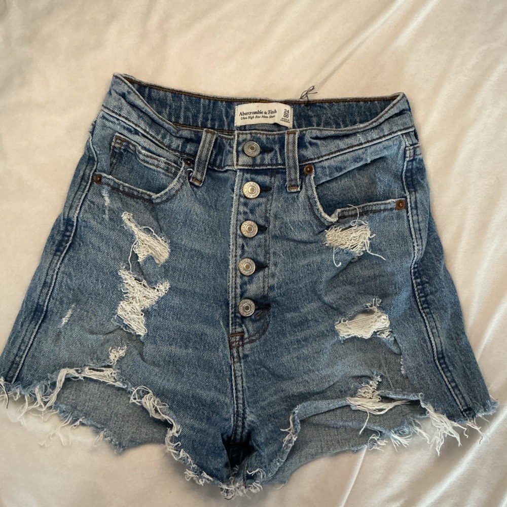 Abercrombie & Fitch Button-Up Jean Shorts